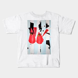 Two Cardinals Birds Kids T-Shirt